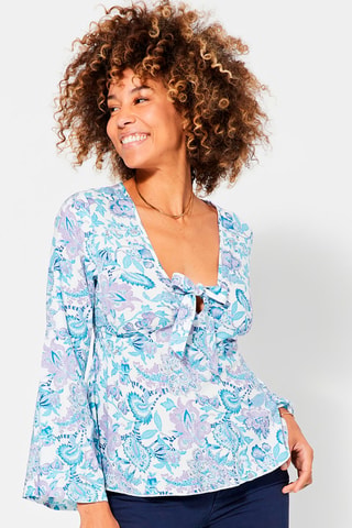Top - Wit, blauw en paars