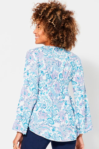 Top - Wit, blauw en paars