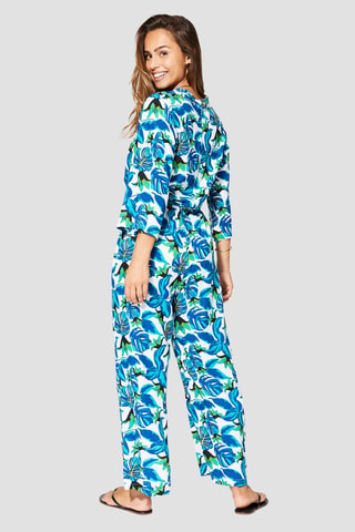 Jumpsuit - Wit en blauw