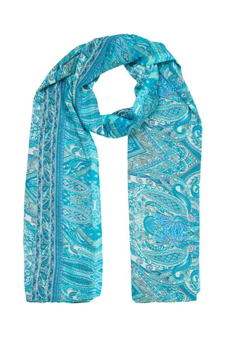Sjaal - Blauw en beige