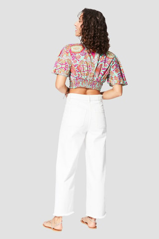 Top - Goudkleurig en turquoise