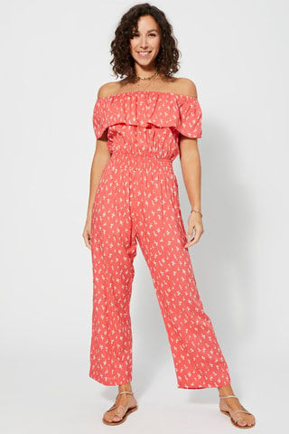 Jumpsuit - Roze en wit