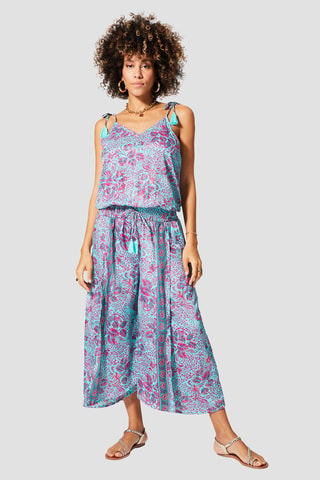 Jumpsuit - Goudkleurig en roze