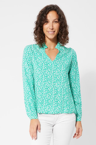 Top - Groen en wit