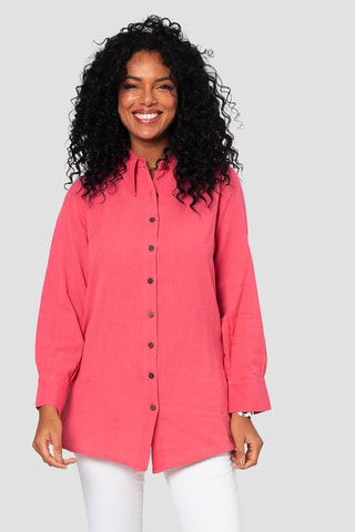 Linnen Blouse - Roze