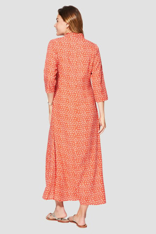 Jurk - Wit en oranje