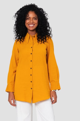 Linnen Blouse - Geel