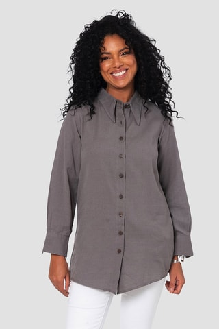 Linnen Blouse - Grijs