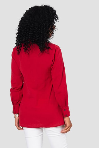Linnen Blouse - Rood
