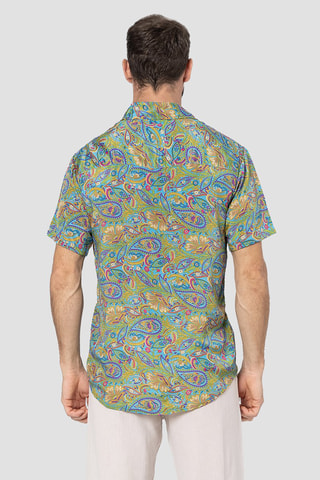 Overhemd - Blauw en groen