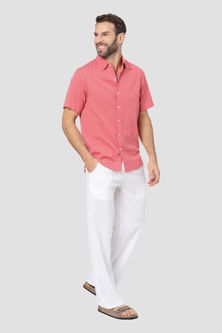Chemise regular en lin - Roze