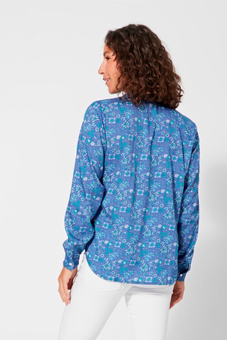 Blouse - Wit, blauw en paars