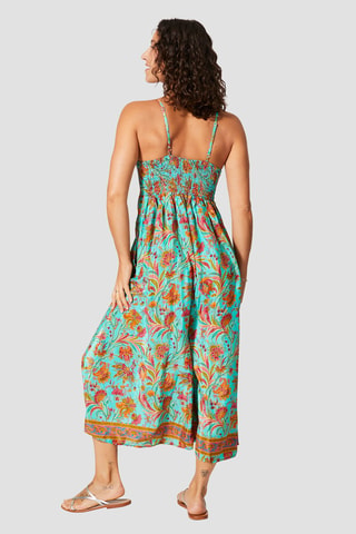 Jumpsuit - Blauw, geel en oranje