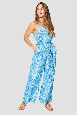 Jumpsuit - Wit en blauw