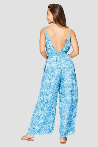 Jumpsuit - Wit en blauw