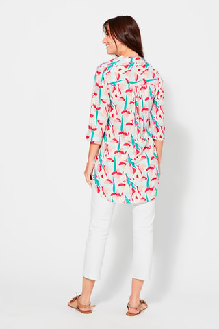 Tuniek - Beige, rood en blauw