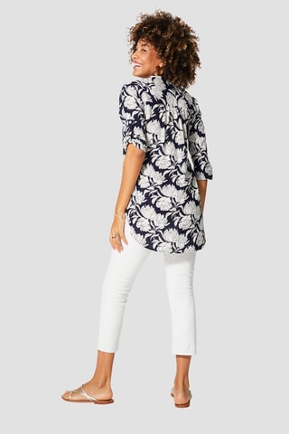 Tuniek - Wit en marineblauw