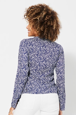 Blouse - Wit en blauw