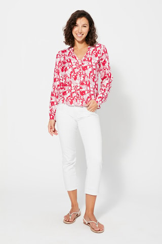 Blouse - Wit en paars