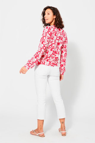 Blouse - Wit en paars