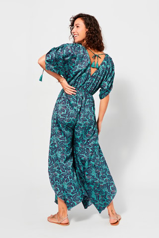 Jumpsuit - Blauw en roze