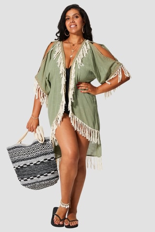 Kimono - Wit en groen