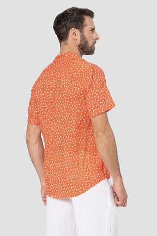 Overhemd - Oranje en wit
