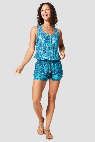 Playsuit - Goudkleurig en turquoise