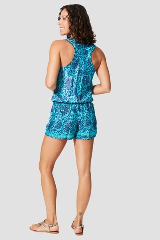 Playsuit - Goudkleurig en turquoise