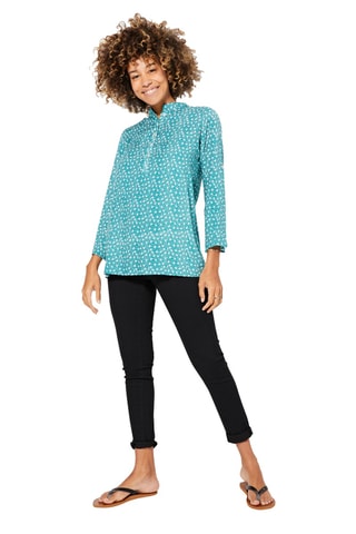 Blouse - Groen en wit