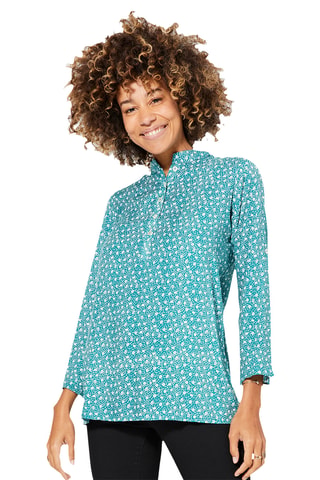 Blouse - Groen en wit