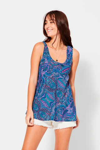 Hemd - Blauw, paars en roze