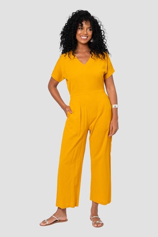 Linnen Jumpsuit - Geel
