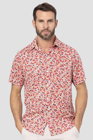 Overhemd - Wit en multicolor