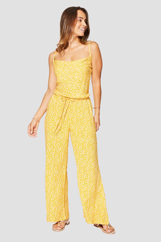 Jumpsuit - Wit en geel
