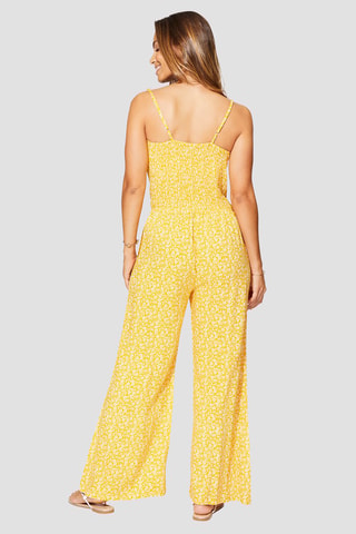 Jumpsuit - Wit en geel