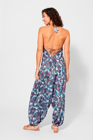 Jumpsuit - Wit, rood en blauw