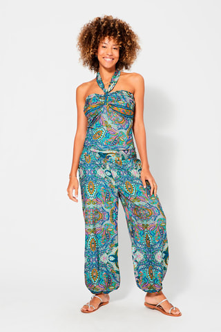 Jumpsuit - Blauw, groen en geel