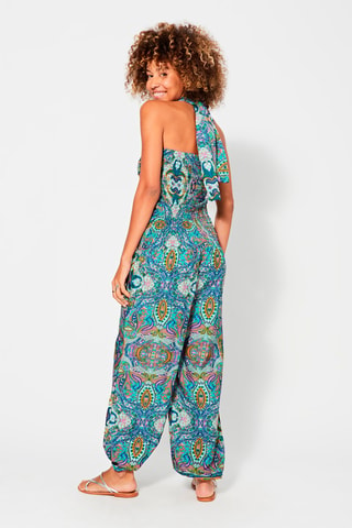 Jumpsuit - Blauw, groen en geel
