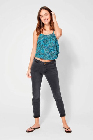 Crop Top - Blauw en turquoise