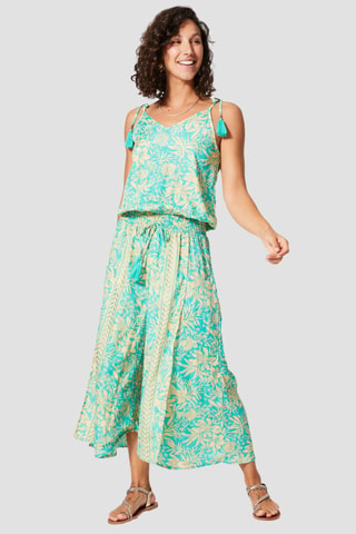 Jumpsuit - Groen en geel