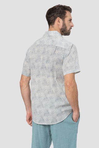 Chemise regular - Blauw en wit