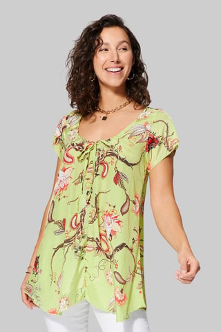 Top - Groen en roze