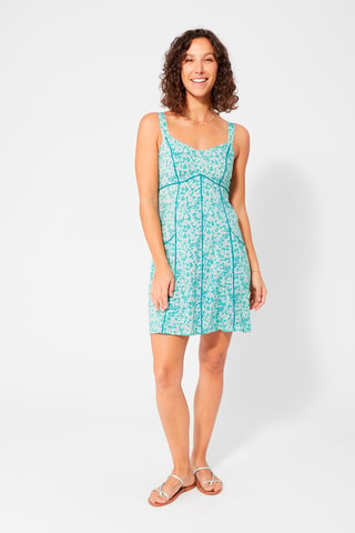 Jurk - Wit, zwart en blauw