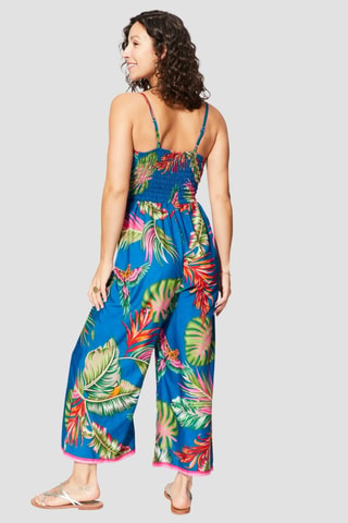 Jumpsuit - Marineblauw en groen