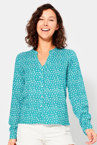 Blouse - Groen en wit