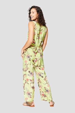 Mouwloze Jumpsuit - Groen, bruin en roze