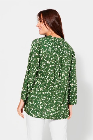 Top - Wit, beige en groen