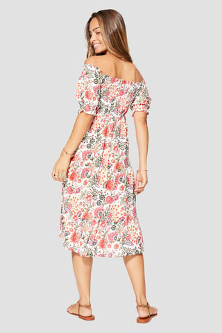 Jurk - Wit en roze
