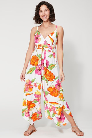 Jumpsuit - Wit en roze